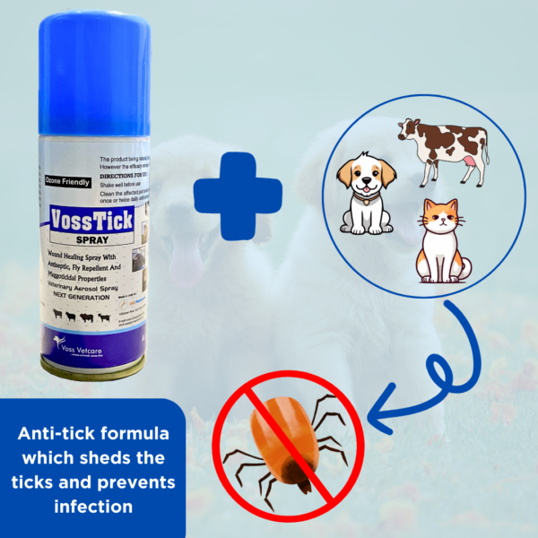 VossTick Spray for ticks, flies and mosquitoes for Dog, cat, cow, buffalo and all animals - Image 4