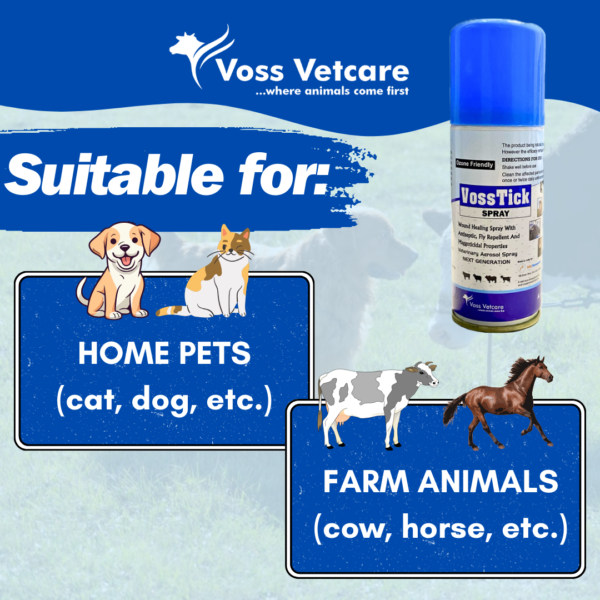VossTick Spray for ticks, flies and mosquitoes for Dog, cat, cow, buffalo and all animals - Image 3